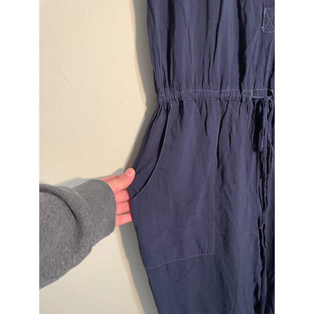 Velvet by Graham and Spencer‎ Navy Cassia Challis Rayon Jumpsuit - Picture 4 of 11